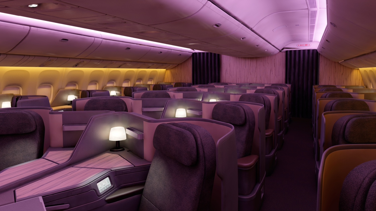 China Airlines 777 new-business-cabin